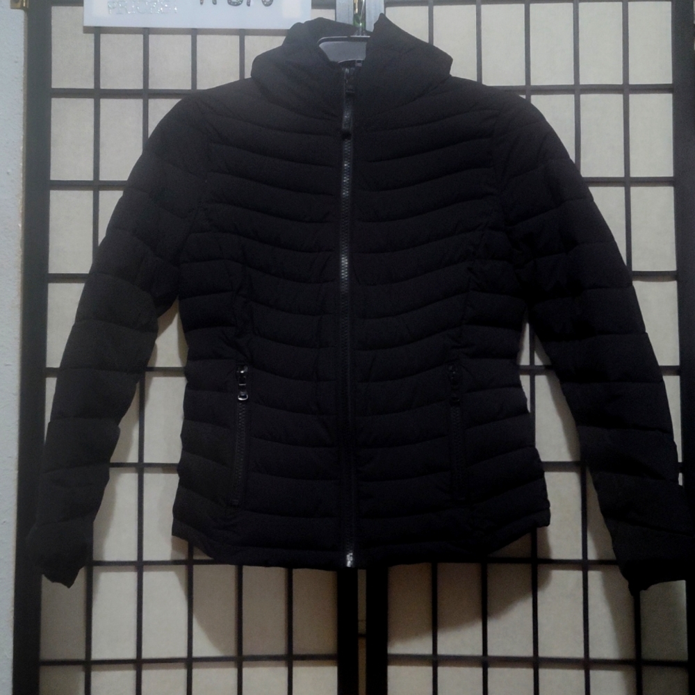 Black Calvin Klein jacket with hood